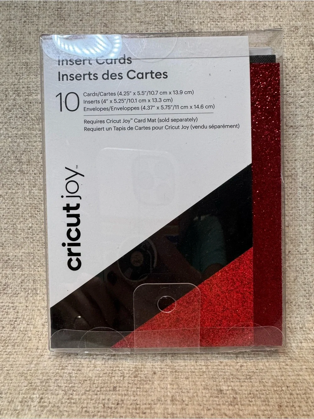 Cricut Joy, lot of 5 packs, insert cards in various glitter, prism, and matte